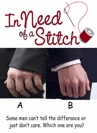 In Need Of A Stitch Men's Suit Cuff